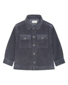 Camisa de algodón de manga larga Darío gris antracita