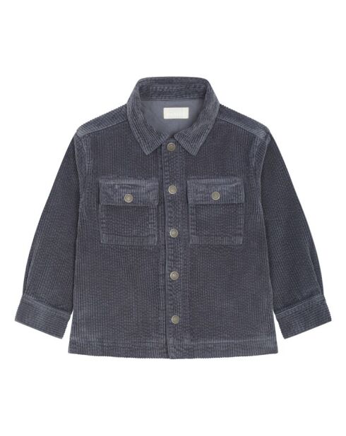 Camicia in cotone a manica lunga Dario grigio antracite