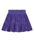 Jupe courte en coton mélangé Julia bleue indigo