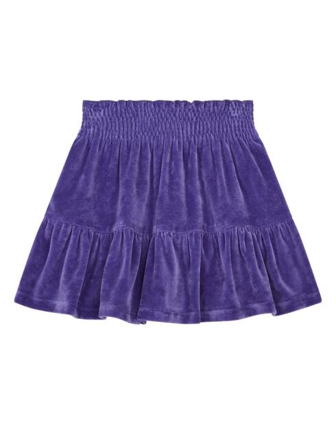 Gonna corta Julia in misto cotone blu indaco