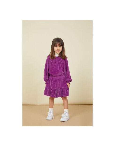 Gonna corta Julia rosa fucsia in misto cotone