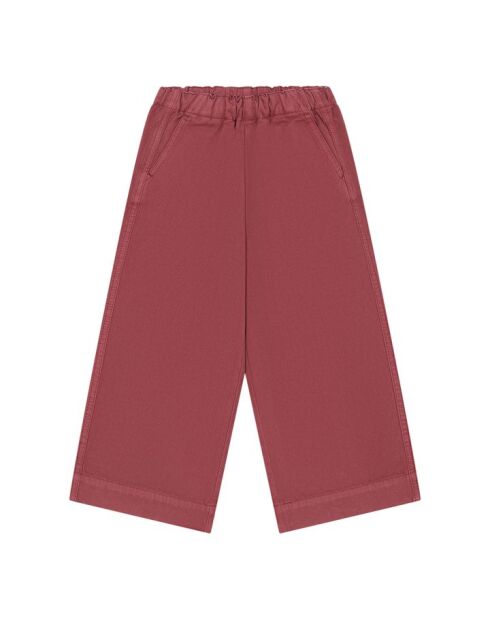 Pantaloni dritti in cotone bordeaux Roxan