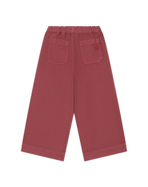 Pantaloni dritti in cotone bordeaux Roxan