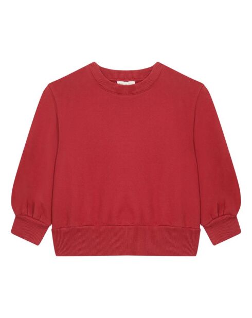 Felpa girocollo Emma in cotone rosso ciliegia