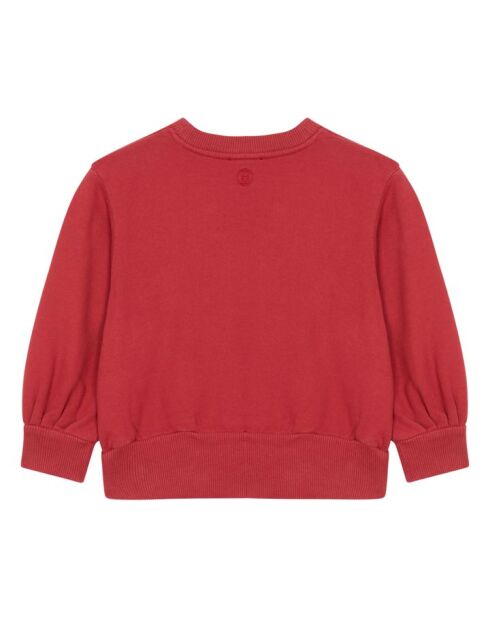 Felpa girocollo Emma in cotone rosso ciliegia