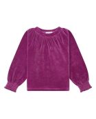 Sudadera Mya con cuello redondo en mezcla de algodón rosa fucsia