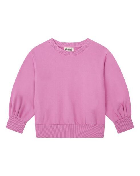 Felpa girocollo Emma in cotone rosa confetto