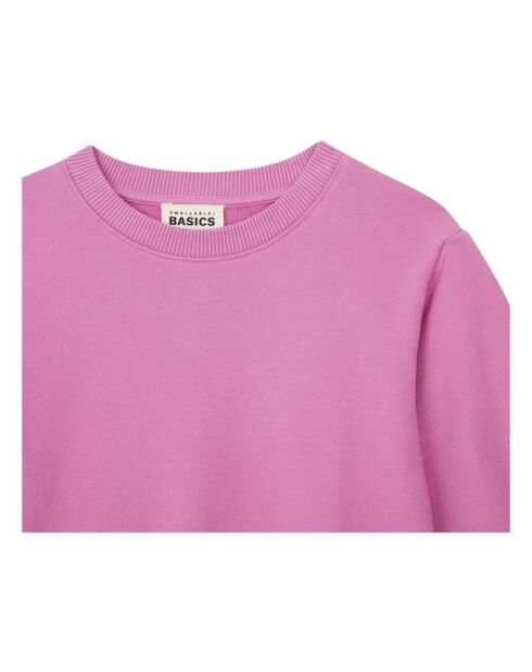 Felpa girocollo Emma in cotone rosa confetto