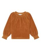 Sweat col rond en coton mélangé Mya noisette