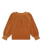 Sweat col rond en coton mélangé Mya noisette