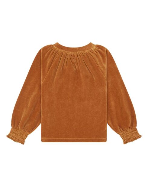 Sudadera de cuello redondo en mezcla de algodón Mya Noisette