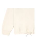 Sudadera Lia de cuello redondo de algodón blanco roto
