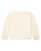 Sudadera Lia de cuello redondo de algodón blanco roto
