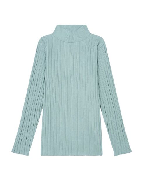 Maglione a collo alto Assiana in cotone verde menta