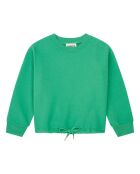 Sudadera de cuello redondo de algodón verde Lia