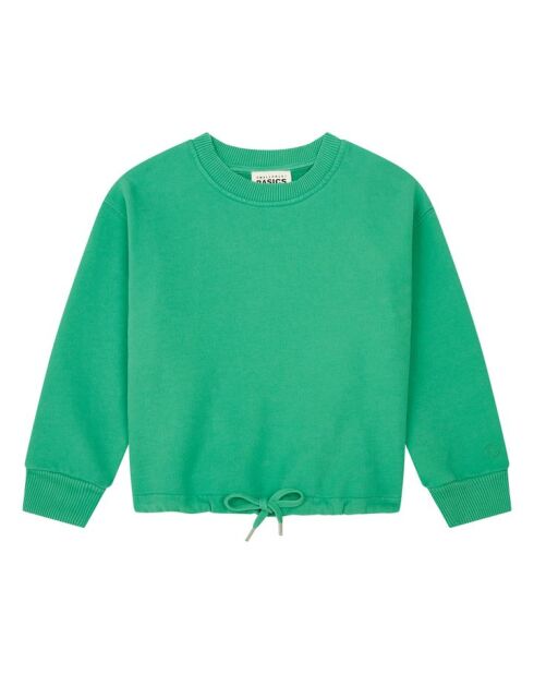 Felpa girocollo Lia in cotone verde