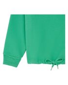Sudadera de cuello redondo de algodón verde Lia