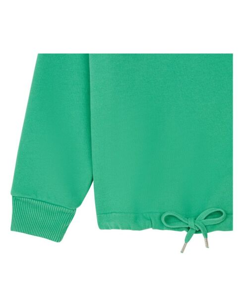 Felpa girocollo Lia in cotone verde