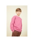 Sudadera Hugo old rosa de algodón con cuello redondo