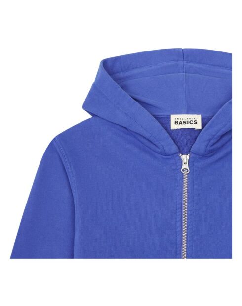 Felpa Tom in cotone blu indaco con zip