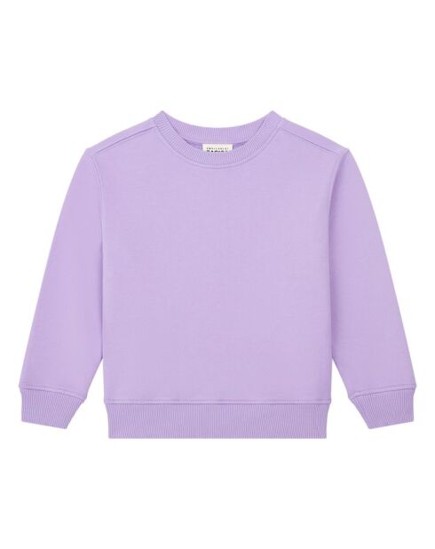 Felpa girocollo Hugo in cotone lavanda
