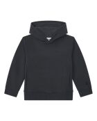 Sweat capuche en coton Timeo noir