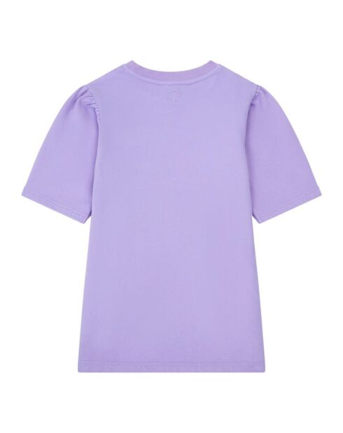 Robe courte en coton Selena parme
