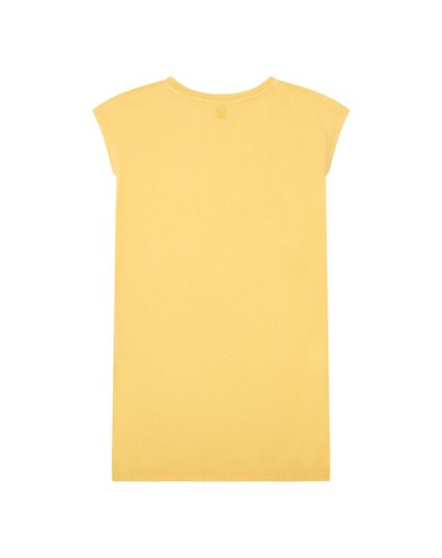 Yellow Joy lange jurk van katoen
