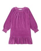 Robe courte en coton mélangé Neyla rose fuschia