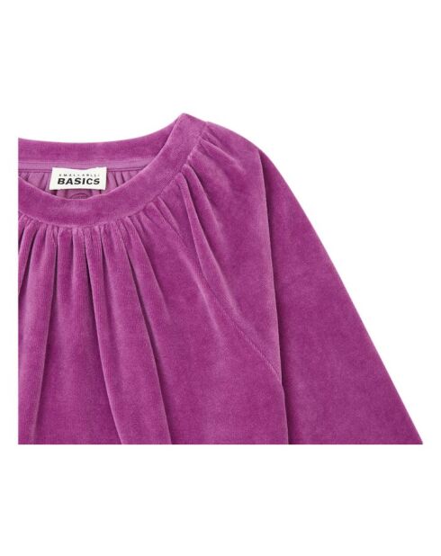 Abito corto Neyla in misto cotone rosa fucsia