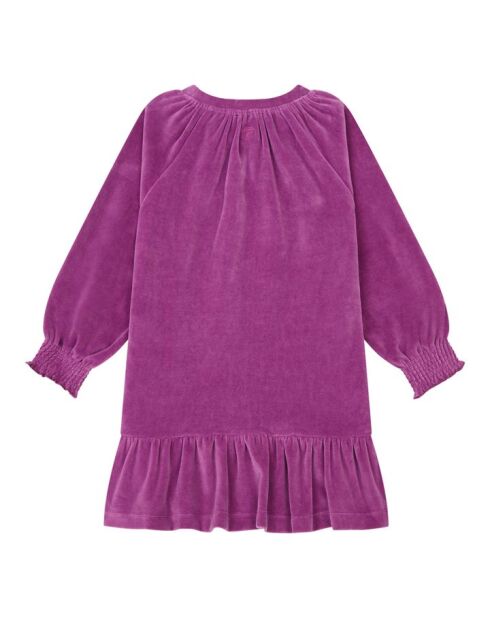 Robe courte en coton mélangé Neyla rose fuschia