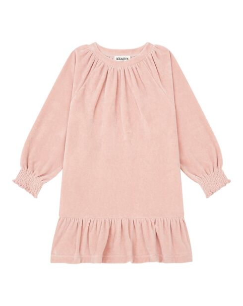 Abito corto Neyla in misto cotone rosa cipria