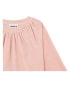 Robe courte en coton mélangé Neyla rose poudré