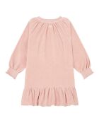 Robe courte en coton mélangé Neyla rose poudré