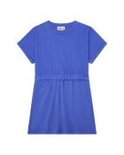 Robe courte en coton Britta bleue
