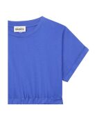 Robe courte en coton Britta bleue