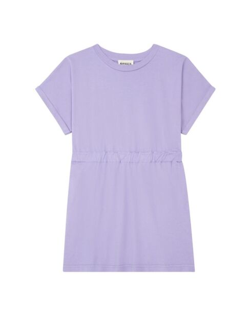 Abito corto Britta in cotone color lavanda