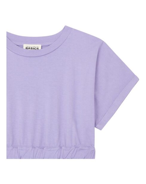 Abito corto Britta in cotone color lavanda