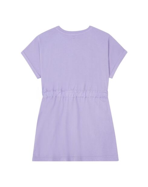 Vestido corto Britta de algodón lavanda