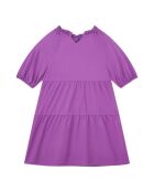Vestido corto de algodón violeta Villa
