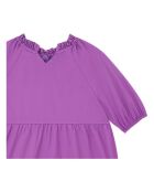 Vestido corto de algodón violeta Villa