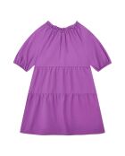 Vestido corto de algodón violeta Villa