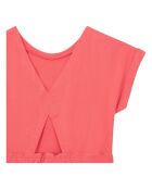 Combishort en coton Venetia corail