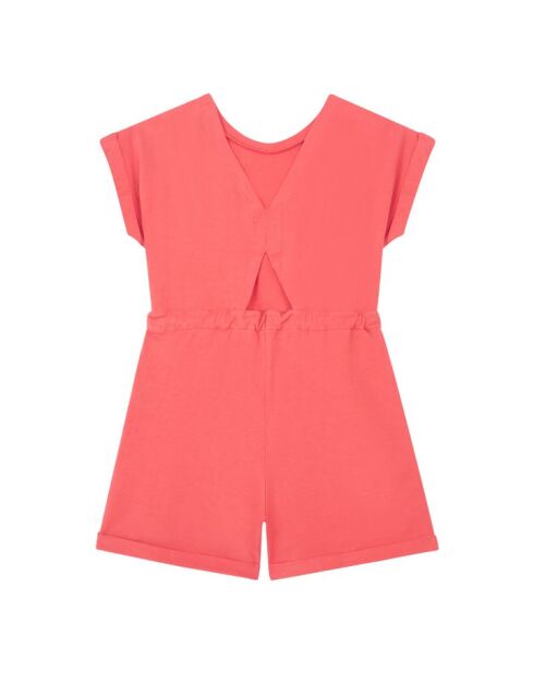 Combishort en coton Venetia corail