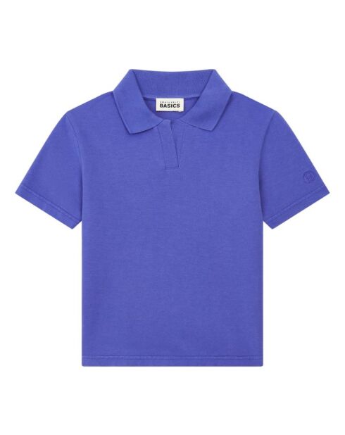 Polo Pablo a manica corta in cotone blu