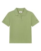 Polo manche courte en coton Pablo vert eucalyptus
