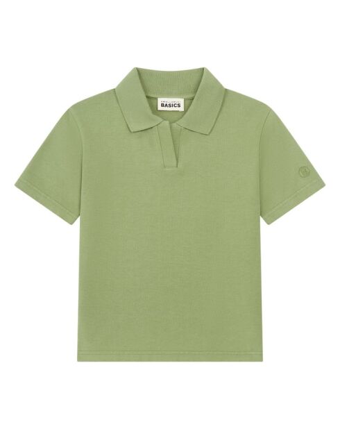Polo Pablo in cotone a manica corta verde eucalipto