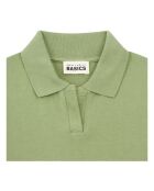 Polo manche courte en coton Pablo vert eucalyptus