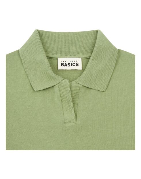 Polo Pablo in cotone a manica corta verde eucalipto