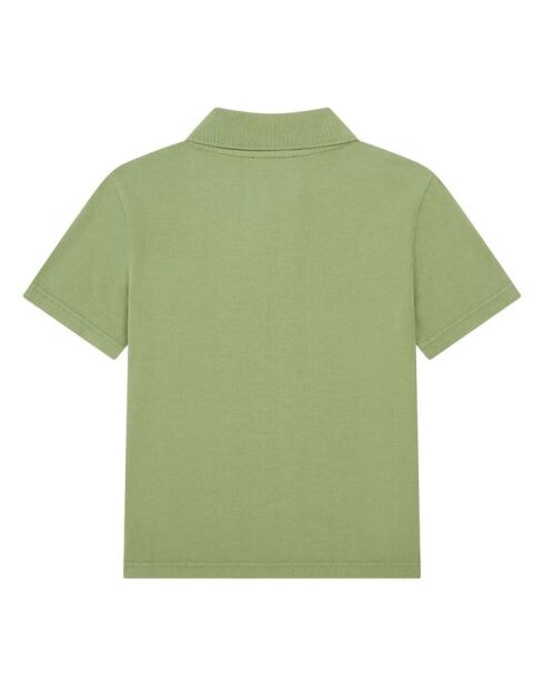 Polo manche courte en coton Pablo vert eucalyptus